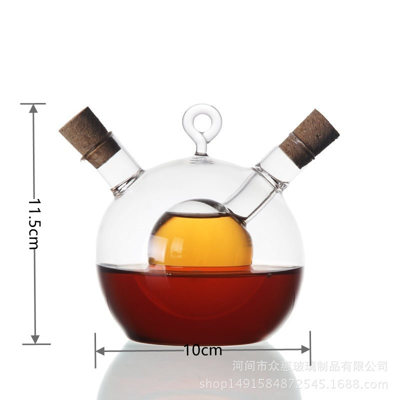 Kitchen dual-use oil bottle, sealed glass oil control bottle, soy sauce bottle, oil vinegar bottle, sealed seasoning bottle, olive oil bottle