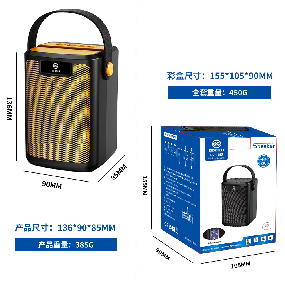 2025 New Bluetooth Small Speaker Outdoor Loud Volume Portable Card Music Player Portable Audio