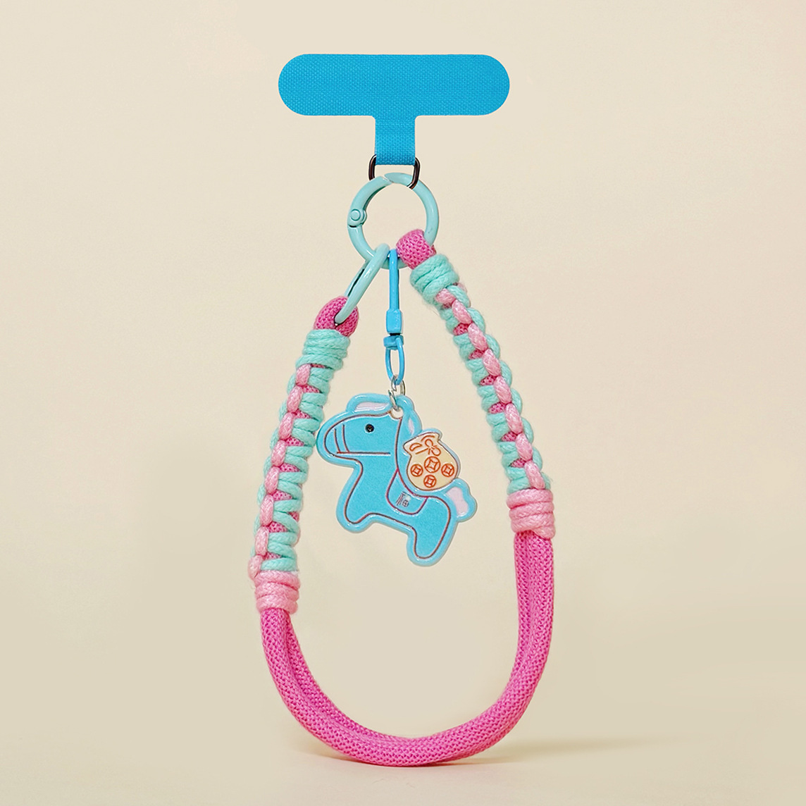 Phone Lanyard Contrast Color Short Universal Phone Case Pendant Anti-Loss Keychain Hand Strap Cute Lanyard