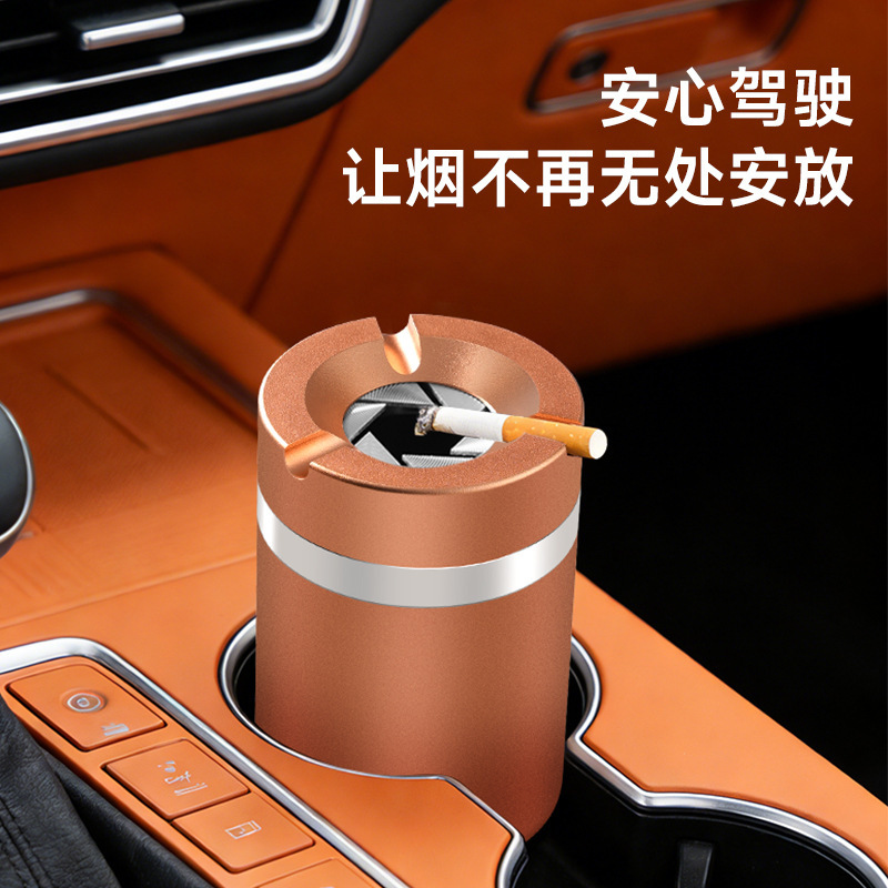 Car Ashtray Anti-Fly Ash Rotating Openable with Lid Car Home Office Desktop
