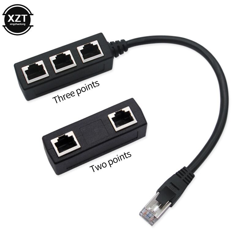 RJ45 extension cable one-to-three network cable adapter one male three female network panel splitter