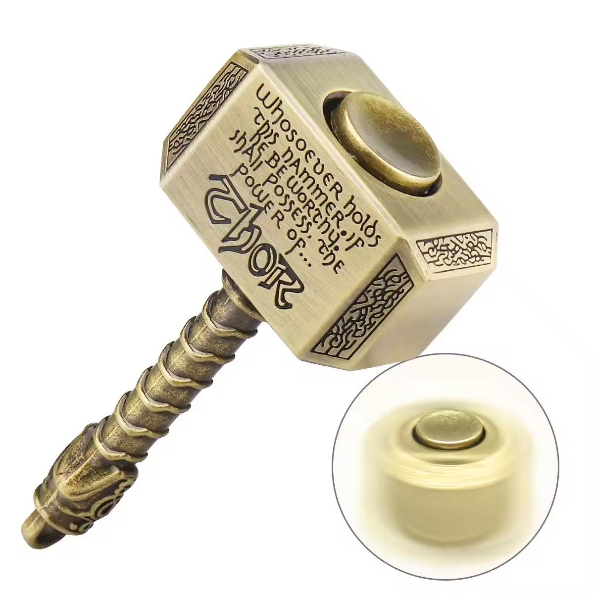 Thor's Hammer Second Generation Finger Spinner Detachable Rotating Metal Gyro EDC Adult Child Handheld