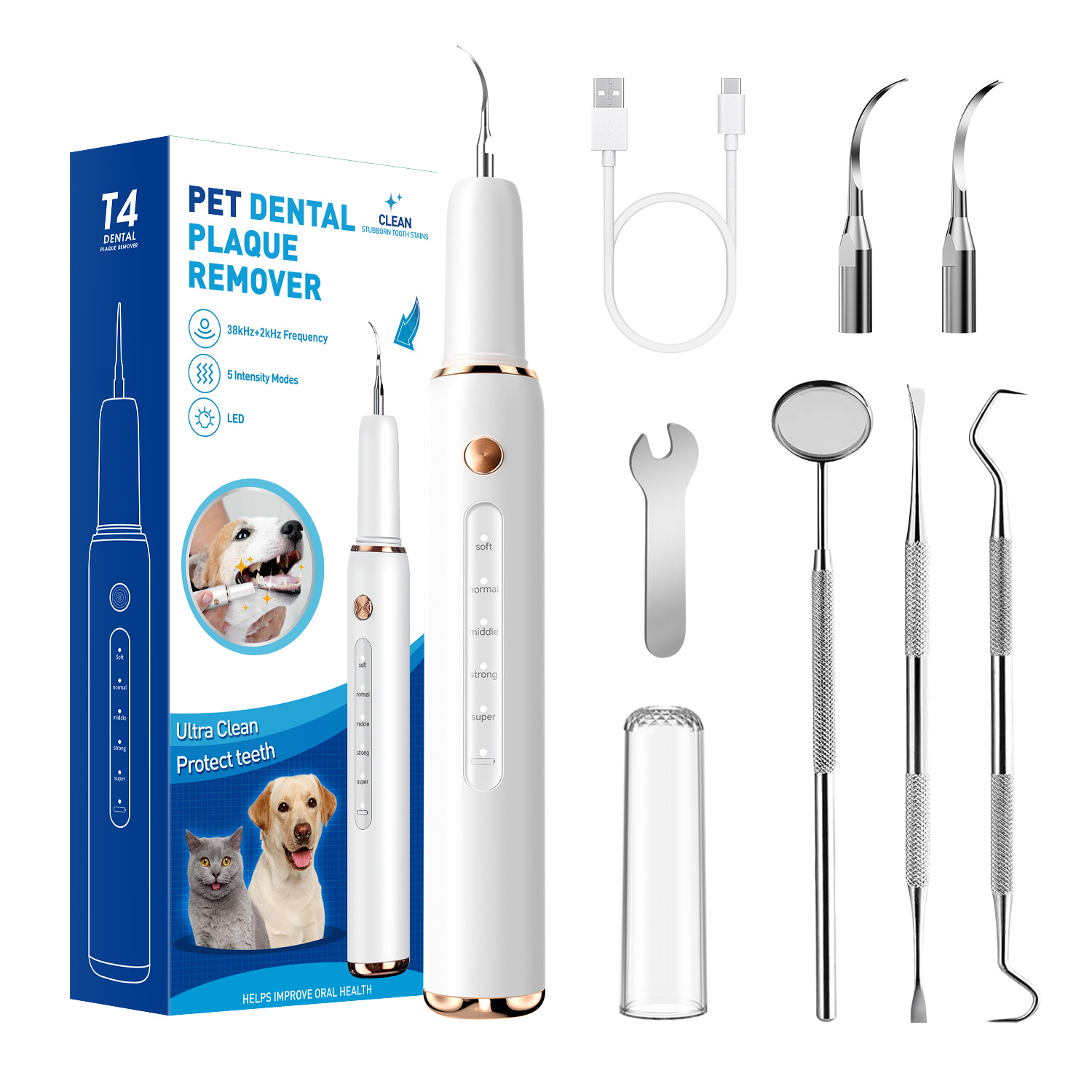 Removes calculus, pet electric tooth cleaner, dog, Yue'er Wanwan ultrasonic tooth cleaner