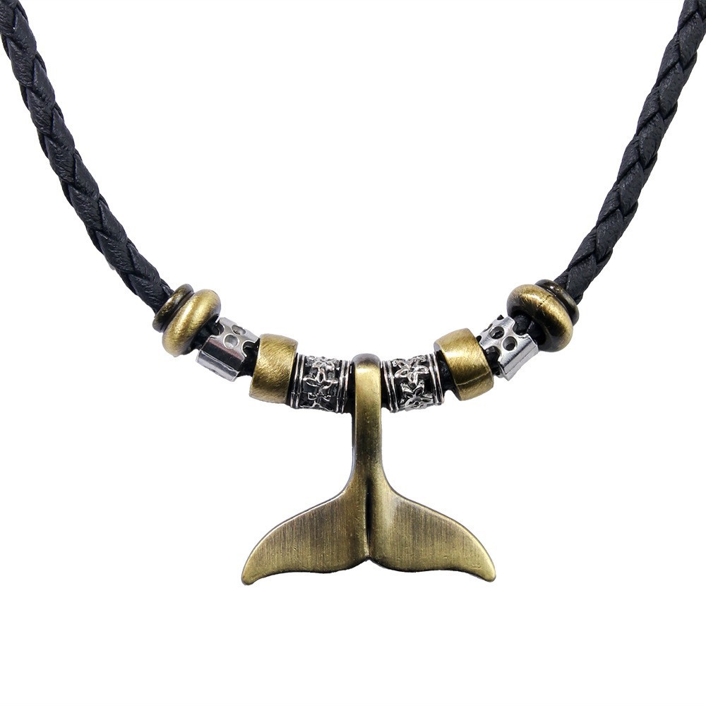 Long Necklace Swirl Totem Bohemian Style Beach Women's Necklace Pendant