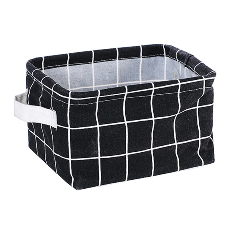 Foldable Storage Basket, Linen Desktop Storage Box, Fresh Waterproof Storage Basket, Storage Box, Storage Bag