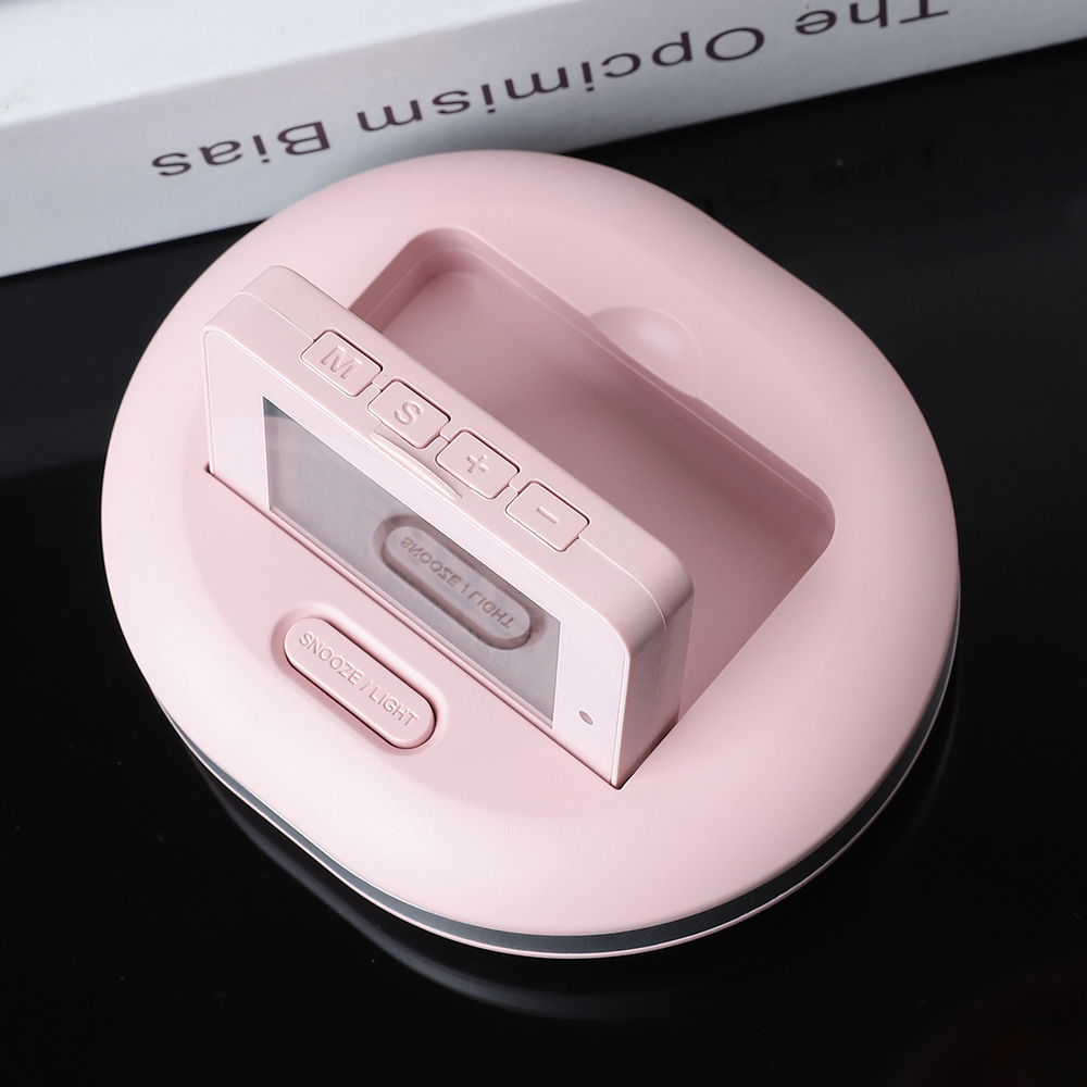 Student vibration alarm clock, pillow night light silent electronic clock, multi-functional music small alarm clock timer