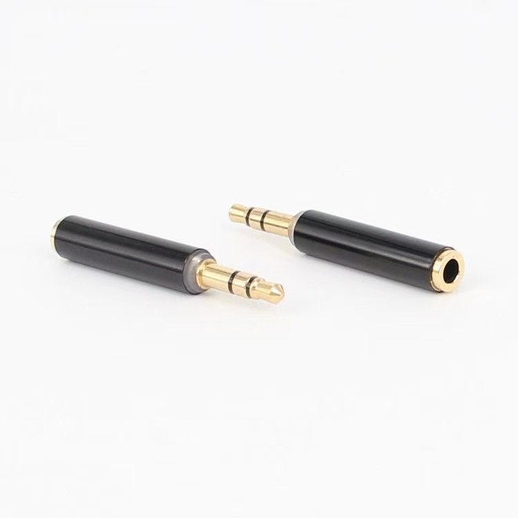3.5 adapter 3-pole male to 4-pole female adapter microphone adapter phone headphone audio extension cable