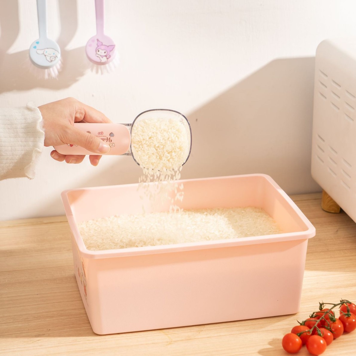 Sanrio Official Rice Spoon Dopamine Clampable Rice Spoon Kitchen Grain Spoon with Scale Controlled Quantity Cartoon Spoon