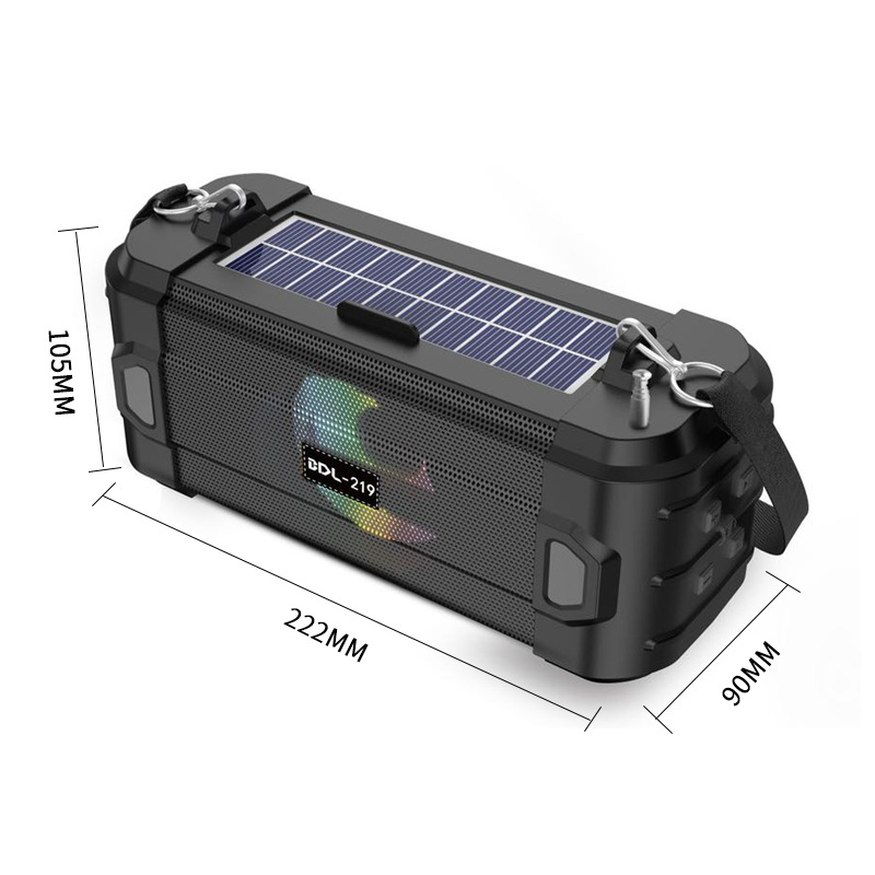 BDL-219 Bluetooth Speaker Loud Volume Outdoor Solar Radio Desktop Flashlight Wireless Speaker