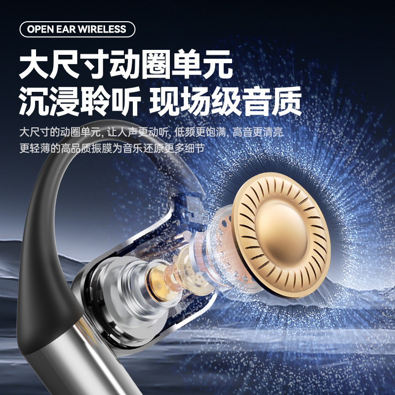 2026 New M114 Wireless Ear Hook Bluetooth Earphone Stereo Sound Ultra Long Battery Life Huaqiangbei