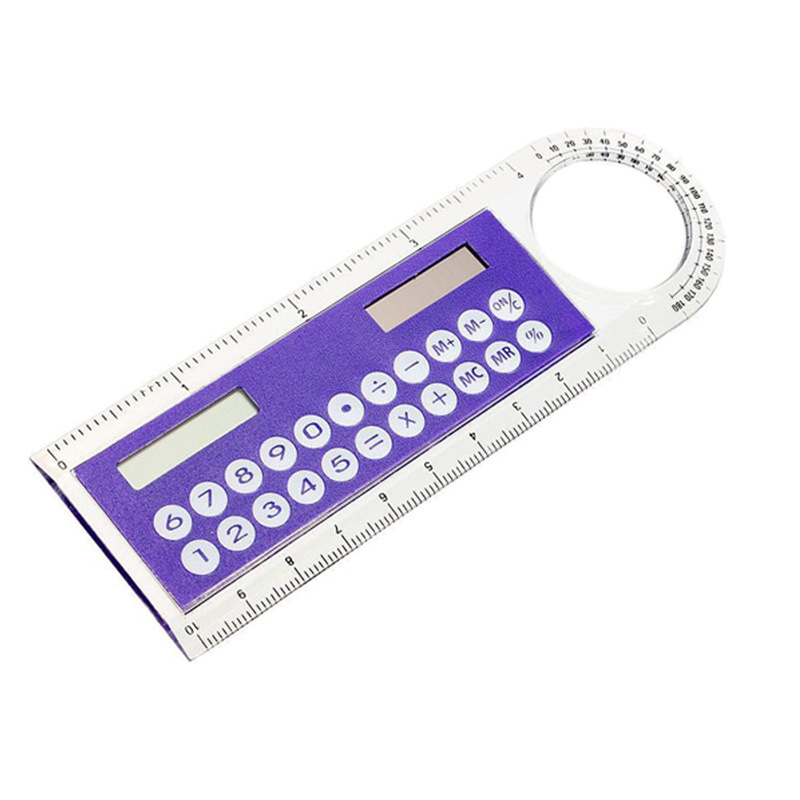 Magnifying Glass Scale Calculator Mini 8-Digit Solar Student Stationery Ultra-Thin Portable Gift Computer