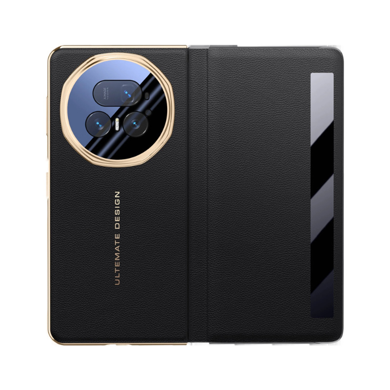 Applicable to Honor Magic V5 protective case pilot series lens bracket business PU phone case