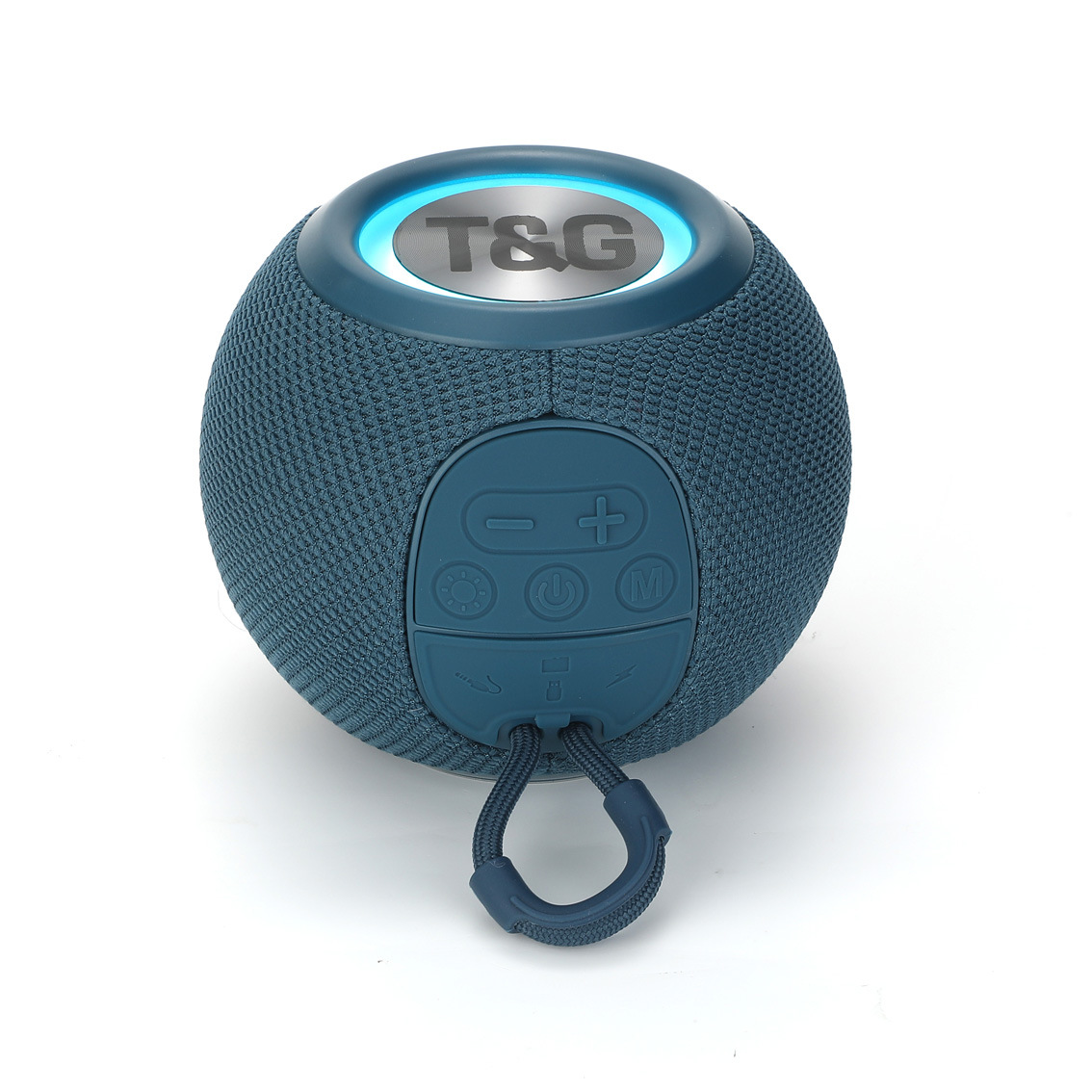 2022 Popular Spherical Mini Speaker Portable Fabric Ultra Bass Light Ring Desktop Audio Bluetooth TG337