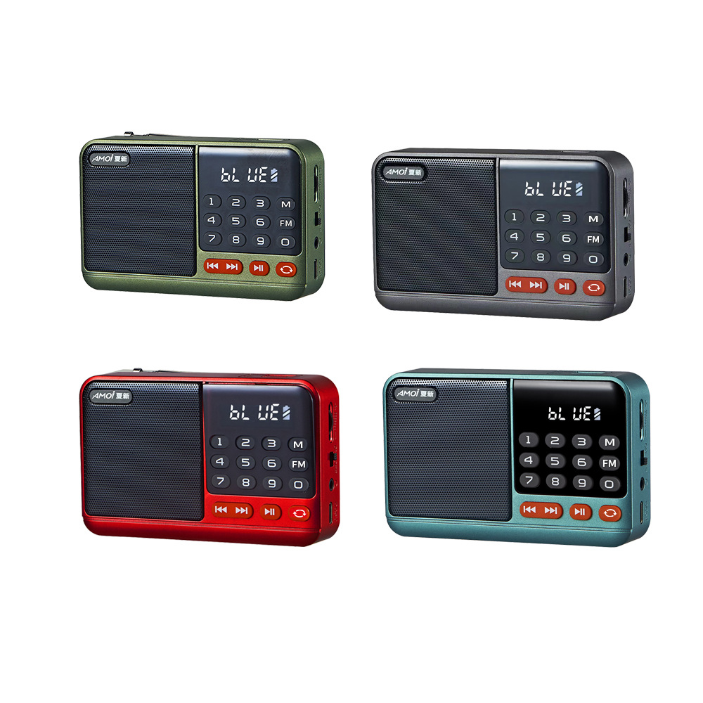 New Wireless Bluetooth Digital Point Player Portable Plug-in Card U Disk Radio Home Kids Elderly Gift
