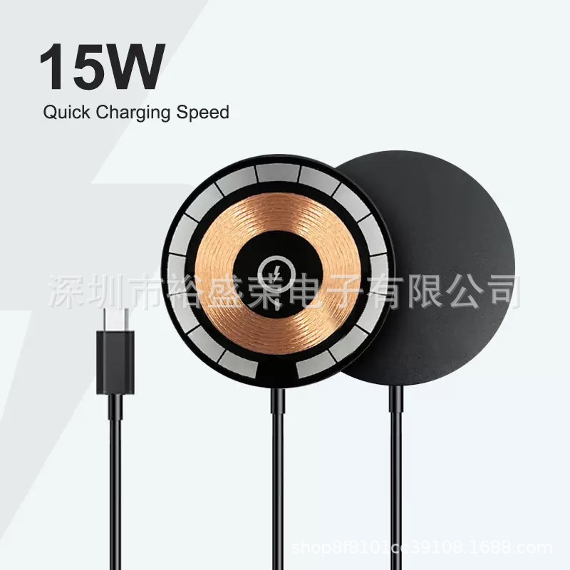 MagSafe 15W Transparent Magnetic Wireless Charger for Apple Phone Strong Magnetic Fast Charging