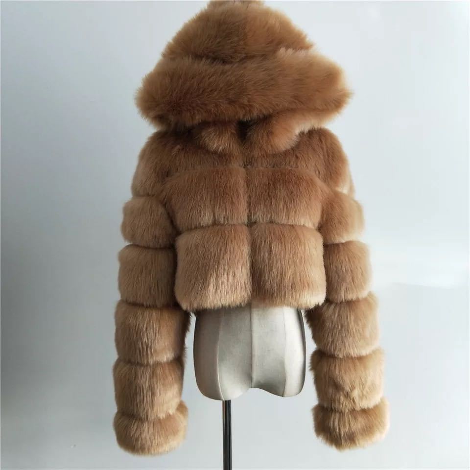 New faux fur coat jacket faux fur Haining faux fur