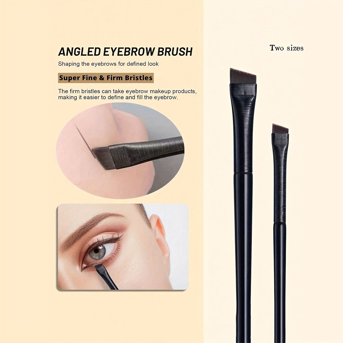Ultra-thin blade brush makeup tool angled flat head eyebrow brush sickle detail brush makeup brush set