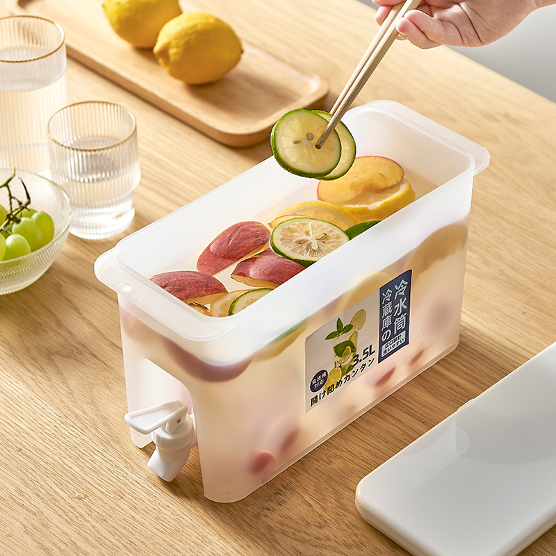 Home Simple Cold Drink Large Capacity with Faucet Refrigerator Lemon Fruit Tea Pot Cold Water Jug Cold Water Bottle
