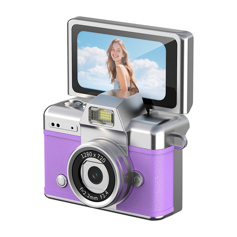 CCD Digital Camera New Student Selfie Video Vlog Camera Flip Screen HD Thumb Mini Camera