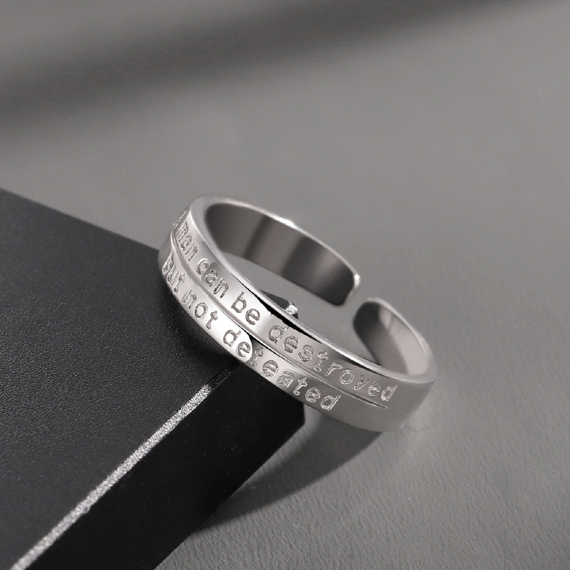 "The Old Man and the Sea" ring for men, simple index finger single ring