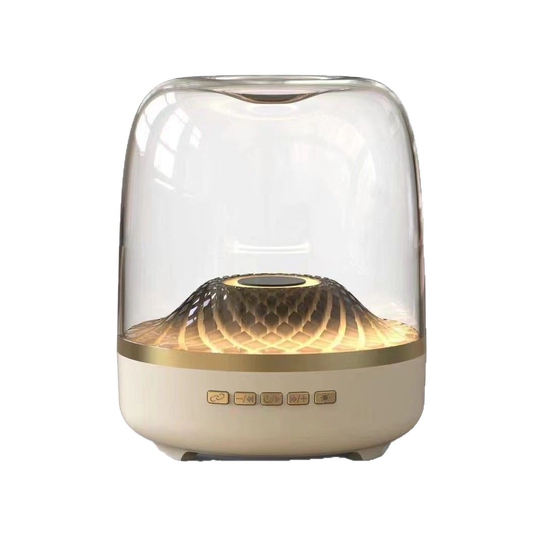 Harman Desktop Subwoofer琉璃 4th Generation Bluetooth Speaker GLASS Black Gold Collection Speaker