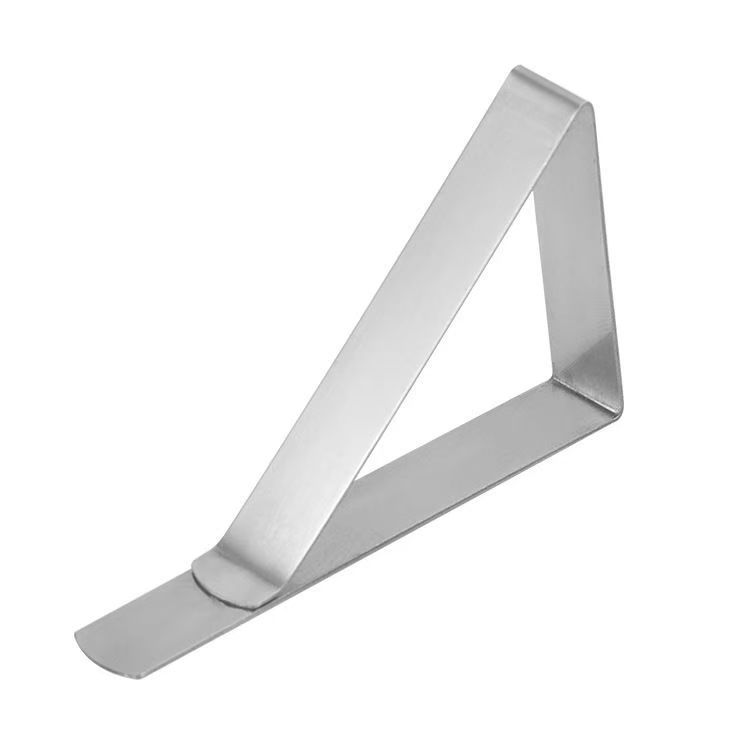 Household Stainless Steel Tablecloth Clip Non-Slip Triangle Tablecloth Clip Tablecloth Fixing Daily Elastic Clip