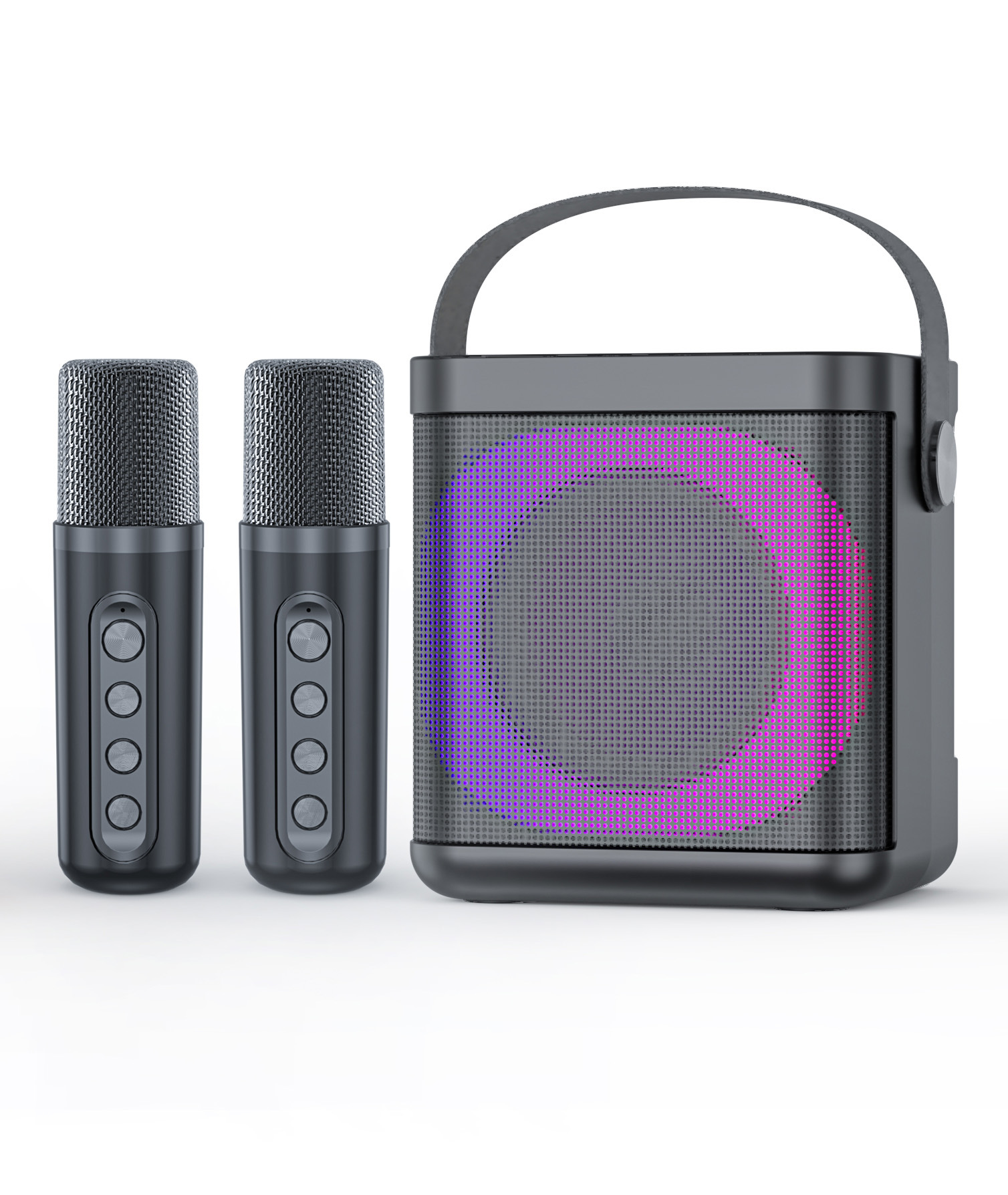 YS307 Karaoke Set KTV Sound Wireless Bluetooth Dual Microphone Speaker Microphone All-in-One