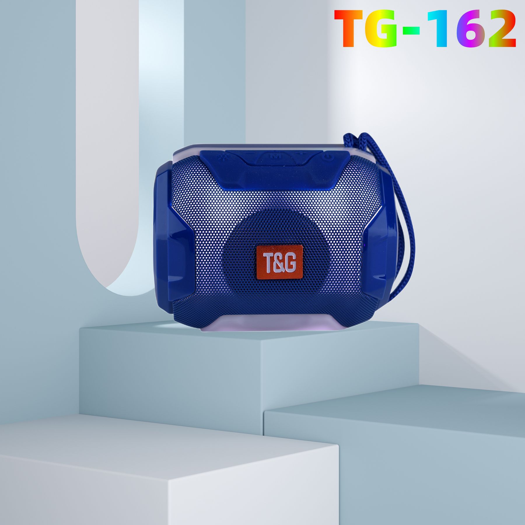TG162 Bluetooth Speaker LED Colorful Light Subwoofer Portable Mobile Phone Computer Card Car Small Speaker