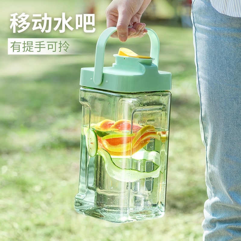 Refrigerator Cold Water Jug with Faucet Fruit Tea Cold Brew Pot Cold Water Pitcher Household Large Capacity Beverage Juice Tea Drink Bucket