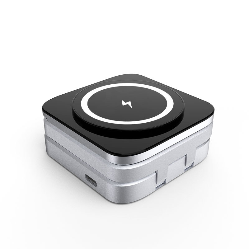 Three-in-one desktop wireless charging stand magnetic wireless charger for Samsung Google watch headphone charging