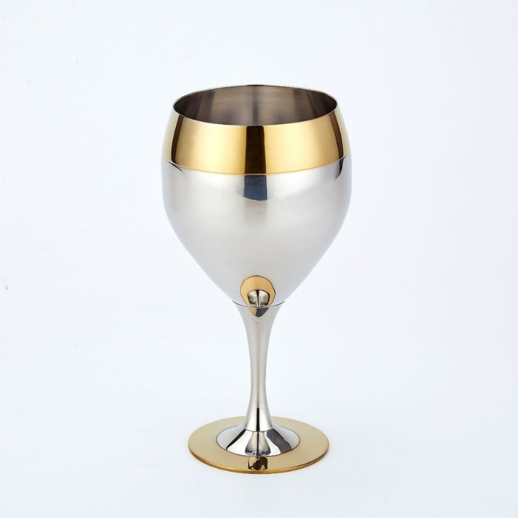 （白盒无logo）304金边红酒杯350ml