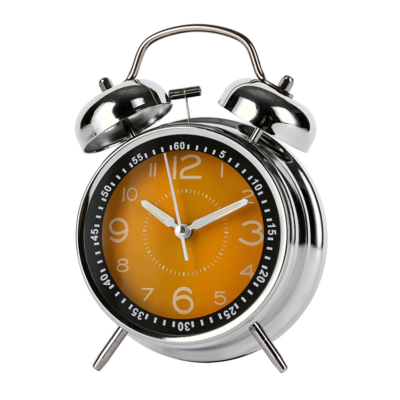 Metal bell alarm clock, bedroom, luminous, Aishida sweep-second alarm clock, student clock