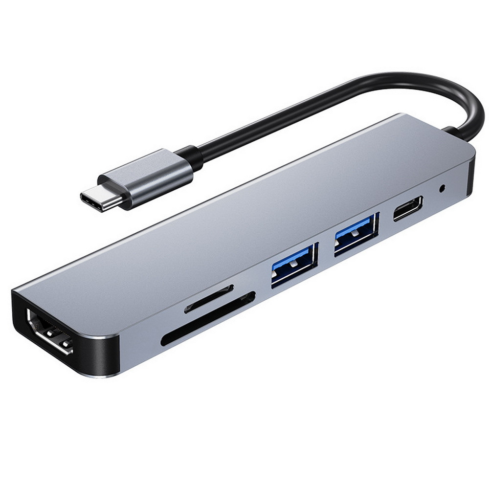 USB C 6-in-1 Docking Station for Huawei Macbook Notebook Multi-function Converter