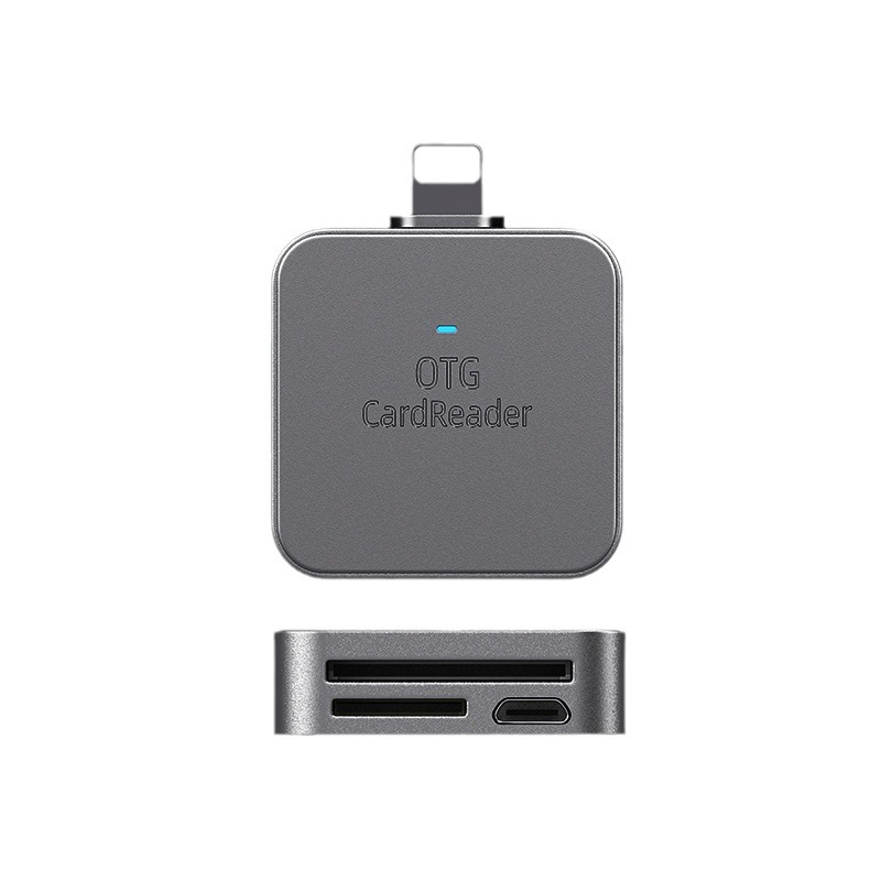 Apple iPhone SD Card Reader 2-in-1 SD/TF Card Camera OTG Memory Card Adapter Cable