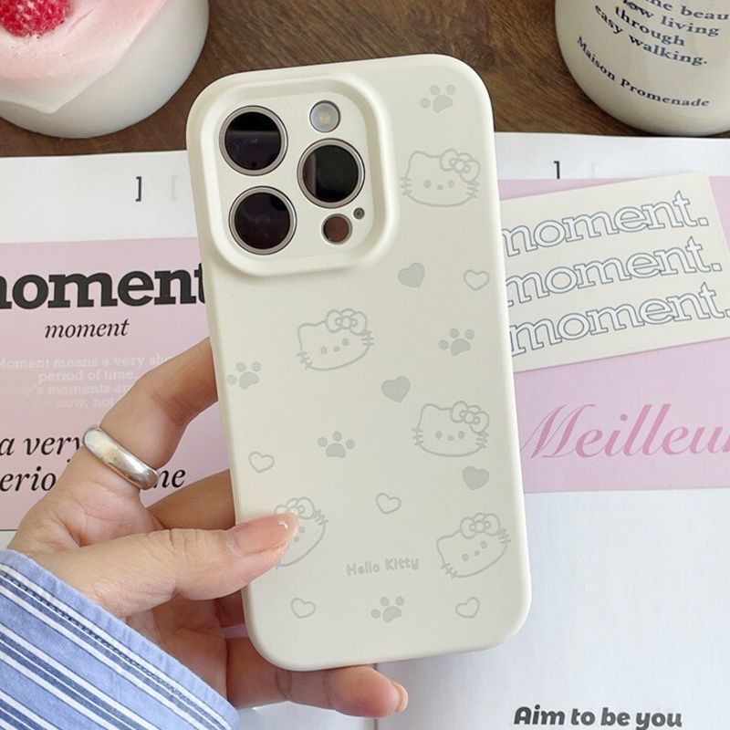 Love cat paw compatible Apple 17 Pro Max phone case 16/15 Plus liquid silicone 14/13 Pro full coverage