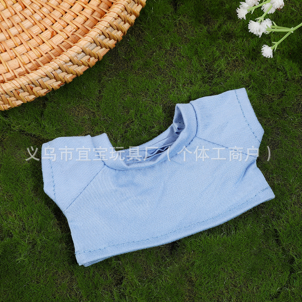 13cm 23cm Solid Color Cotton Doll T-shirt Small Top West Highland White Terrier Dog Plush Toy Clothes Retail Toy
