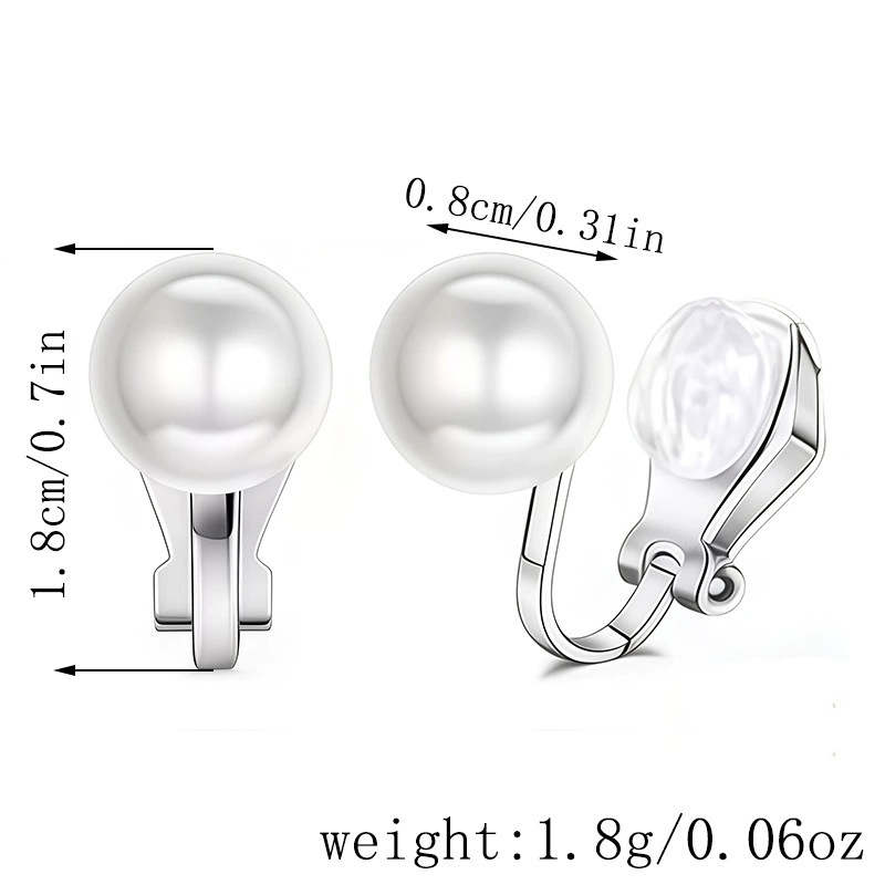 Metal earrings, clip-on earrings for no pierced ears, exquisite ear ornaments