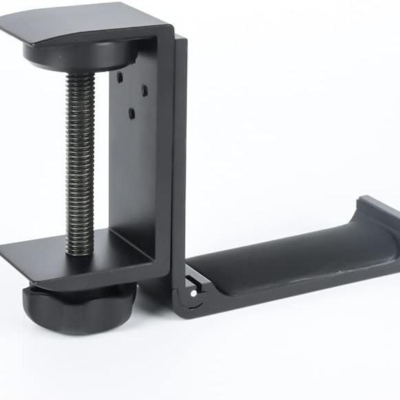 Office desk headphone stand, over-ear headset stand, multifunctional folding aluminum alloy headphone hook