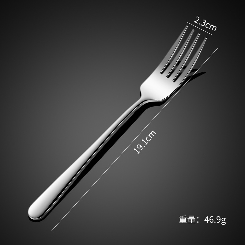 Thickened 304 stainless steel tableware knife fork spoon, elegant series, Western food set, steak knife, dinner fork, hotel supplies