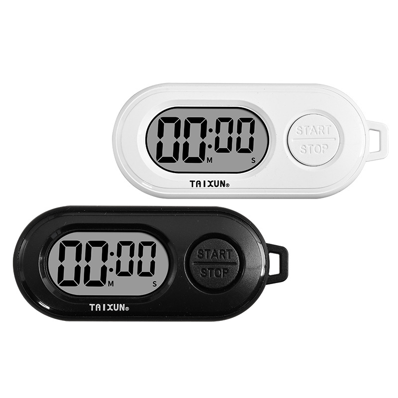 Mini keychain timer compact portable time manager large volume electronic countdown reminder
