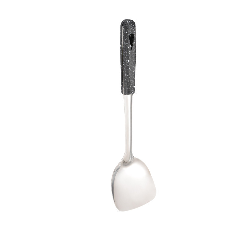 Stainless steel kitchenware cooking spatula and spoon set, stir-fry spatula, frying spatula, soup spoon, slotted spoon