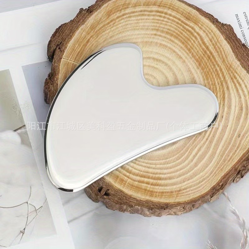 Stainless steel gua sha scraper finger gua sha piece facial gua sha firming lifting metal massage board tool fascia
