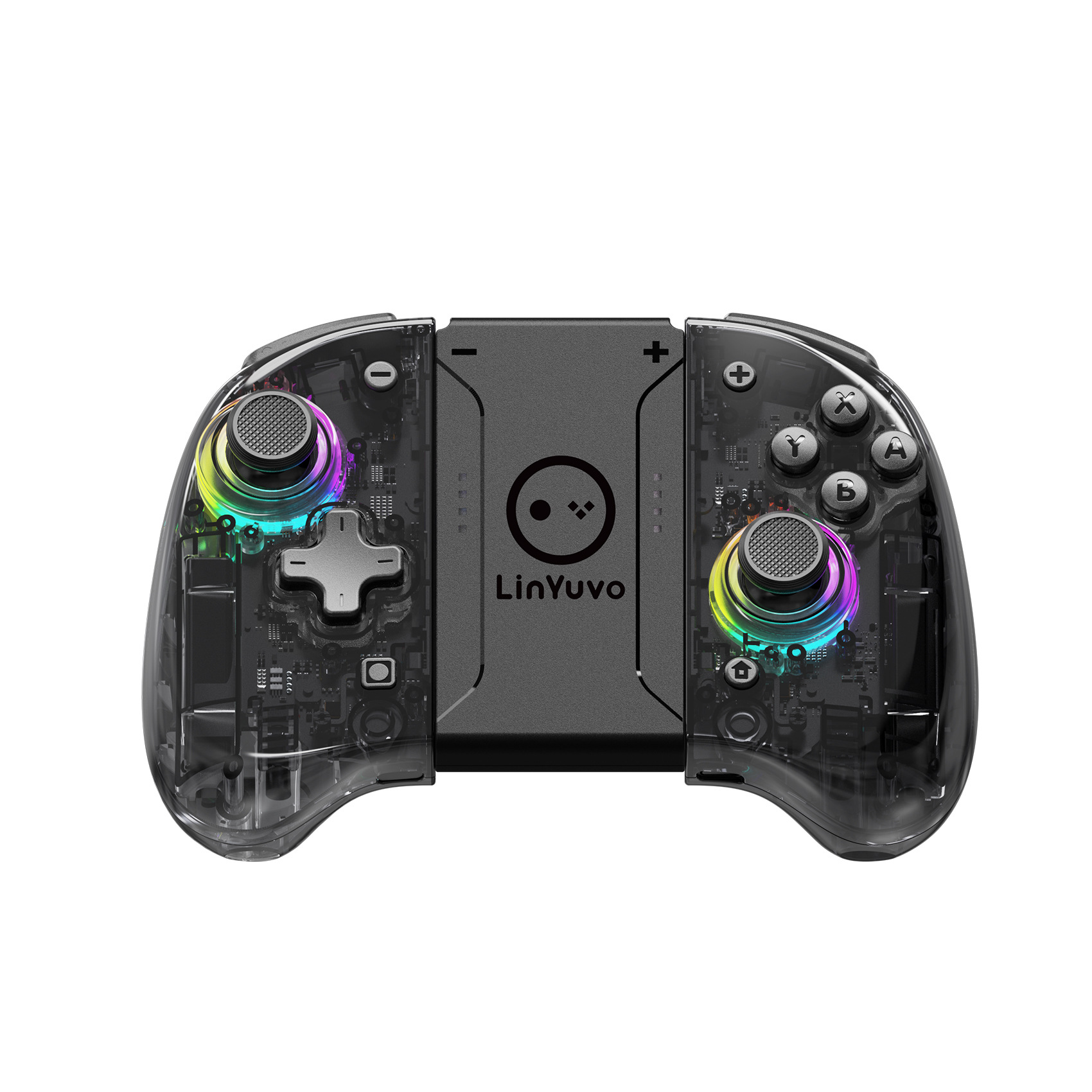 LinYuvo Lianyou switch joy con bluetooth handle colorful RGB rainbow light macro function left and right handle