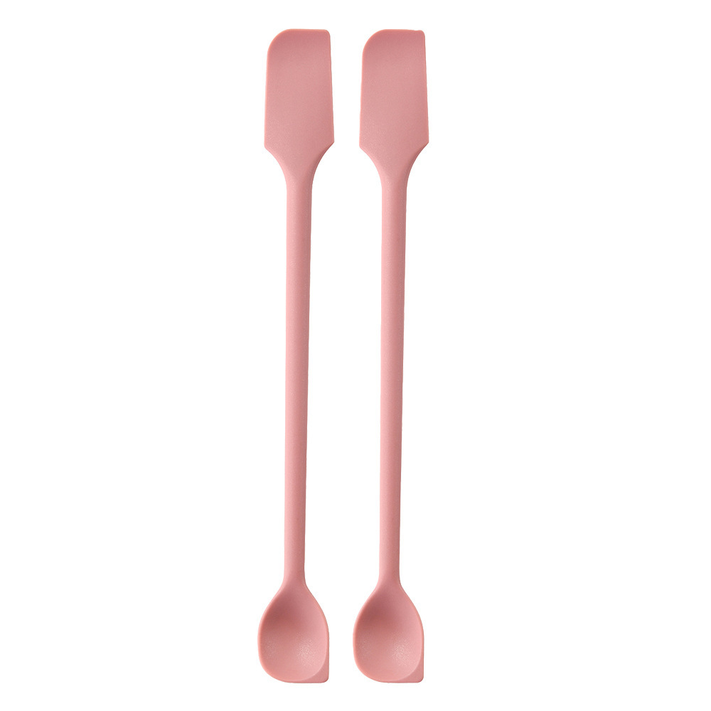 Silicone Scraper Jam Spatula Double-Ended Jam Scraper Spoon Household Kitchen Double-Ended Stirring Spoon Small Spoon
