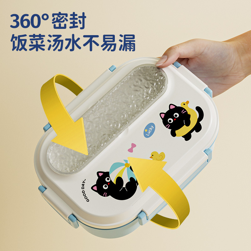 316 stainless steel lunch box cute children cartoon partitioned bento box student special dining plate