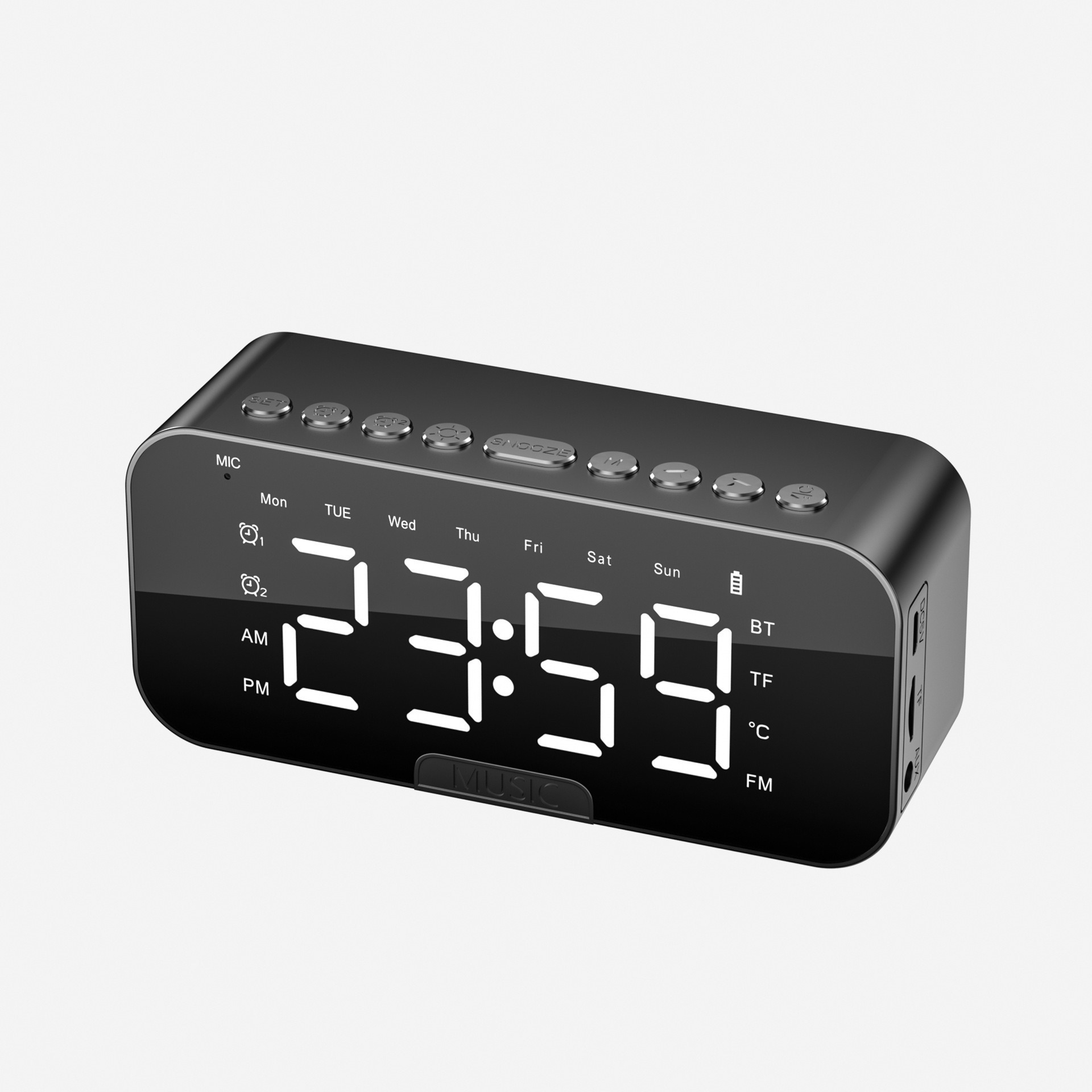 New private mold wireless Bluetooth speaker alarm clock mini card audio gift