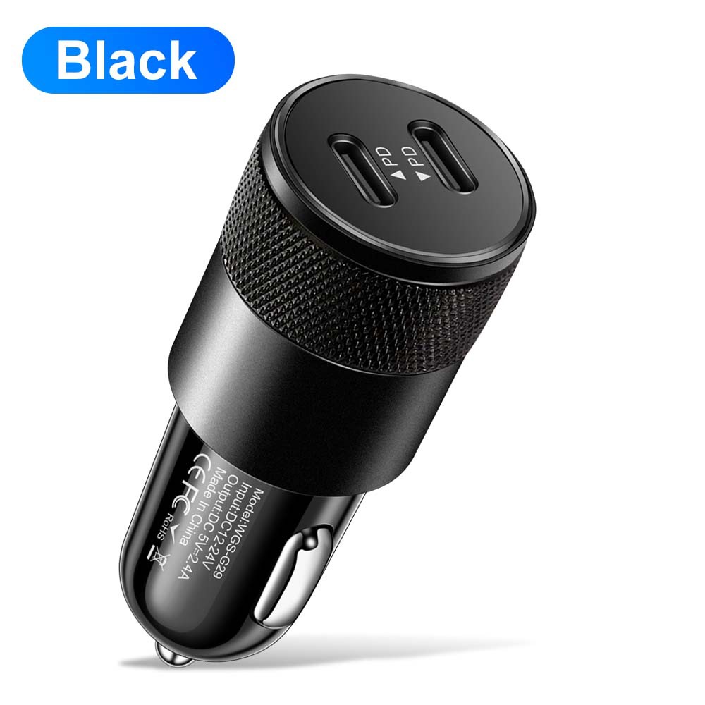 Dual PD 2.4A Dual PD Metal Cannon Fast Car Charger PD+PD Dual Fast Charge