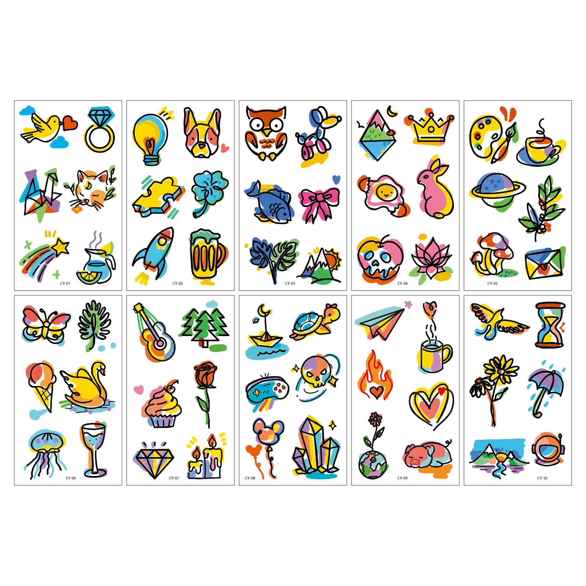 CY水彩卡通 · 6.8*12(数量拍10为一套）