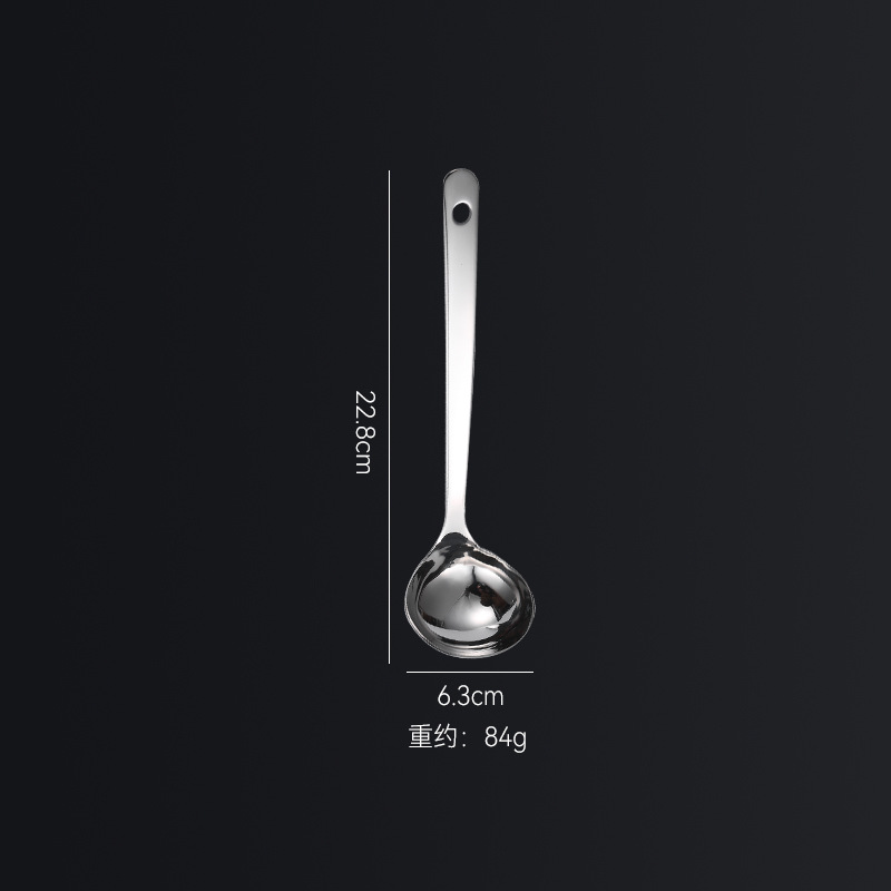316 stainless steel thickened soup spoon and slotted spoon for kitchen use, large hot pot spoon