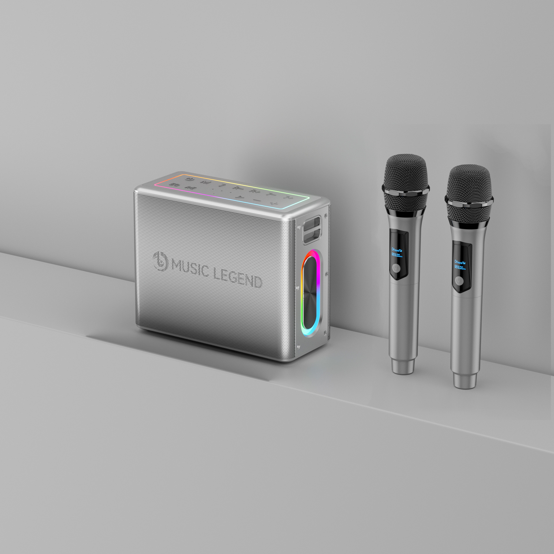 Music Legend V60 High Power Outdoor Portable Large Volume Microphone Live Sound Card All-in-One K Song Bluetooth Audio